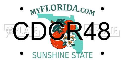 CDCR48 Florida License Plate