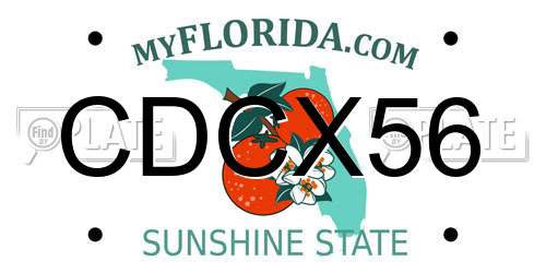 CDCX56 Florida License Plate