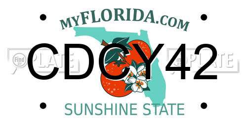CDCY42 Florida License Plate