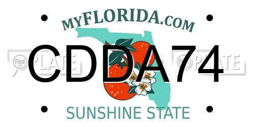 CDDA74 Florida License Plate