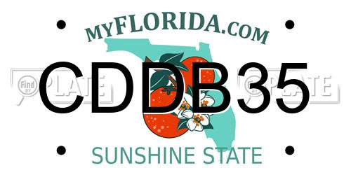 CDDB35 Florida License Plate