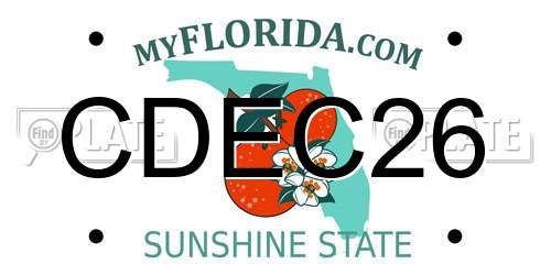 CDEC26 Florida License Plate