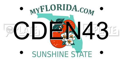 CDEN43 Florida License Plate