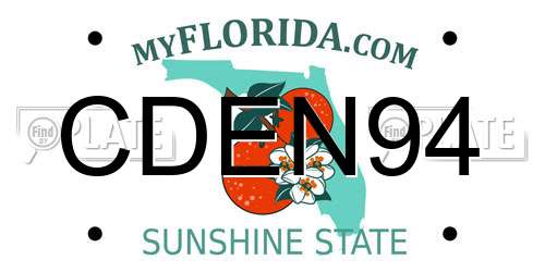 CDEN94 Florida License Plate