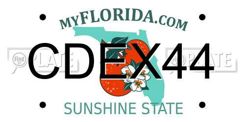 CDEX44 Florida License Plate