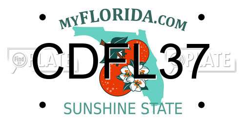 CDFL37 Florida License Plate