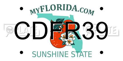 CDFR39 Florida License Plate