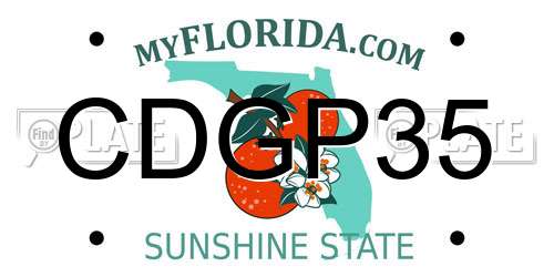 CDGP35 Florida License Plate