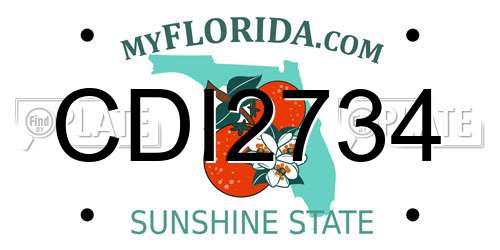 CDI2734 Florida License Plate