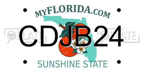 CDJB24 Florida License Plate