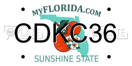 CDKC36 Florida License Plate