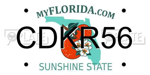 CDKR56 Florida License Plate
