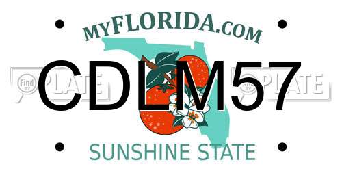 CDLM57 Florida License Plate