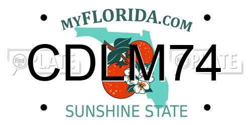 CDLM74 Florida License Plate