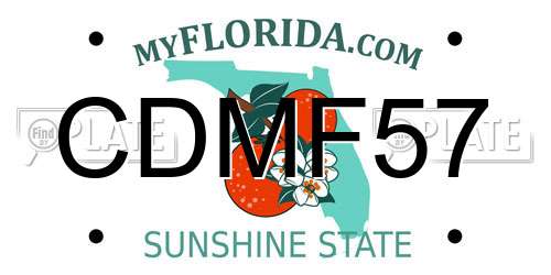 CDMF57 Florida License Plate