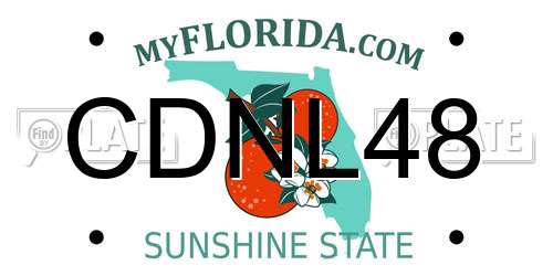 CDNL48 Florida License Plate