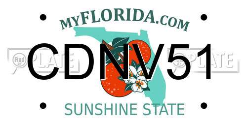 CDNV51 Florida License Plate