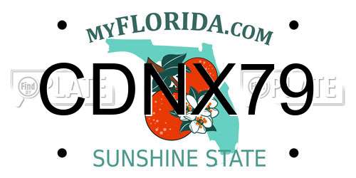 CDNX79 Florida License Plate