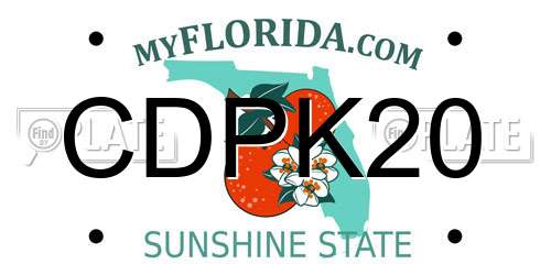 CDPK20 Florida License Plate