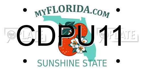 CDPU11 Florida License Plate