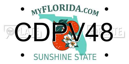 CDPV48 Florida License Plate