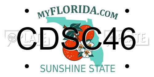 CDSC46 Florida License Plate