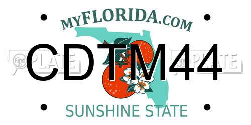 CDTM44 Florida License Plate
