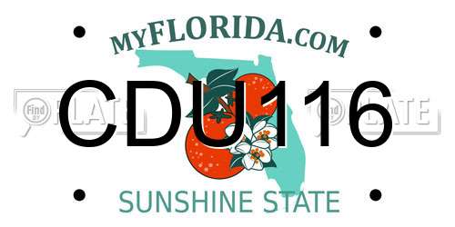 CDU116 Florida License Plate