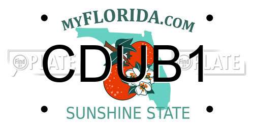 CDUB1 Florida License Plate