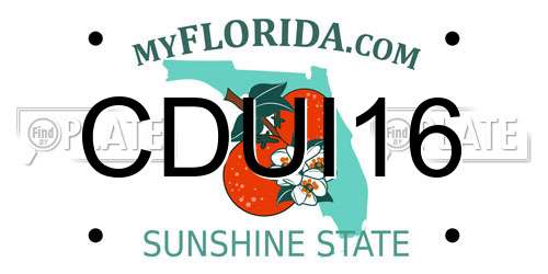 CDUI16 Florida License Plate