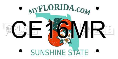 CE16MR Florida License Plate