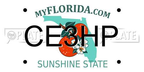CE3HP Florida License Plate