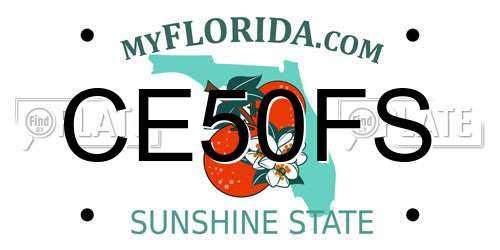 CE50FS Florida License Plate