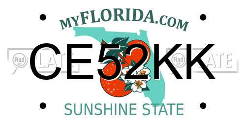 CE52KK Florida License Plate
