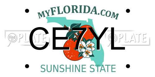 CE7YL Florida License Plate