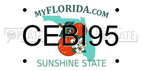 CEBI95 Florida License Plate