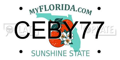 CEBY77 Florida License Plate