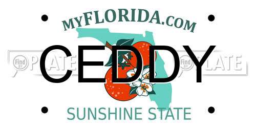 CEDDY Florida License Plate