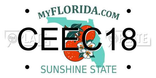CEEC18 Florida License Plate