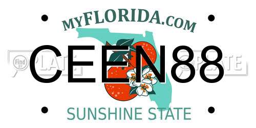 CEEN88 Florida License Plate