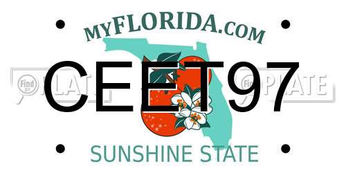 CEET97 Florida License Plate