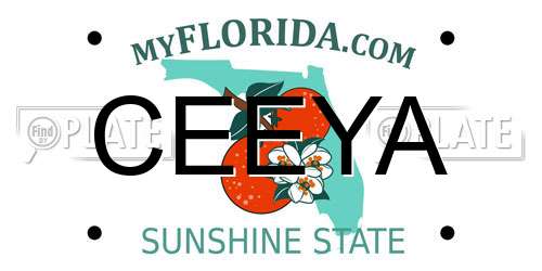 CEEYA Florida License Plate