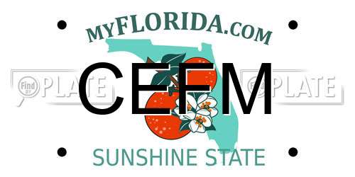CEFM Florida License Plate