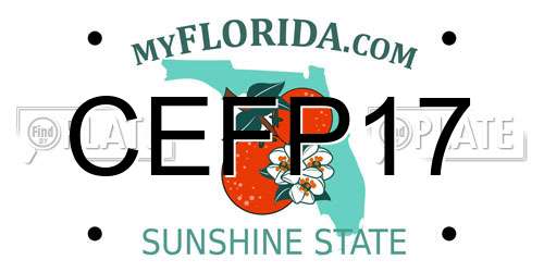 CEFP17 Florida License Plate