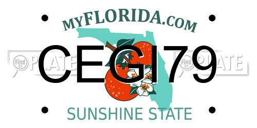 CEGI79 Florida License Plate