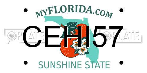 CEHI57 Florida License Plate