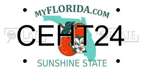 CEHT24 Florida License Plate