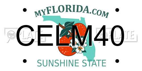 CELM40 Florida License Plate