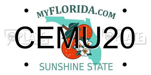 CEMU20 Florida License Plate