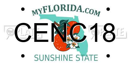 CENC18 Florida License Plate